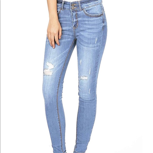 ❌!Sold! Fashion Nova Distressed Jeans - Picture 2 of 6
